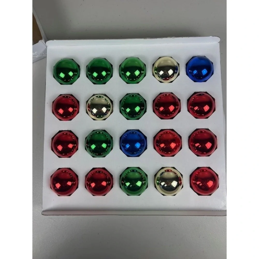 Rauch Vintage Glass Christmas Ornaments Set of 20 Multicolor Round 1.75 Inch USA